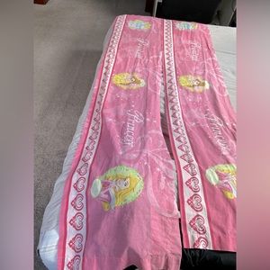 TWO Princess curtain valances pink